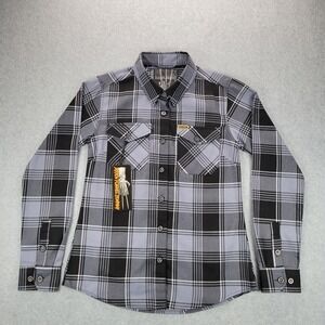 Dixxon Flannel Co. Womens Medium The Adamantium Wolverine NWT Gray Black‎
